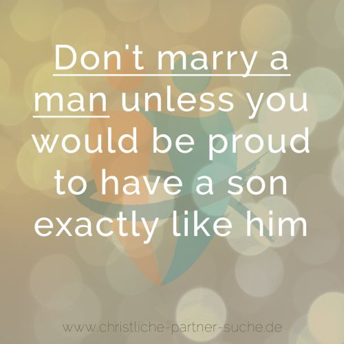 Don't marry a man